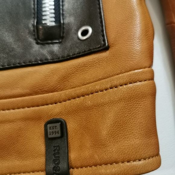 NWT RUDSAK Massel leather Moto Jacket - Picture 7 of 9
